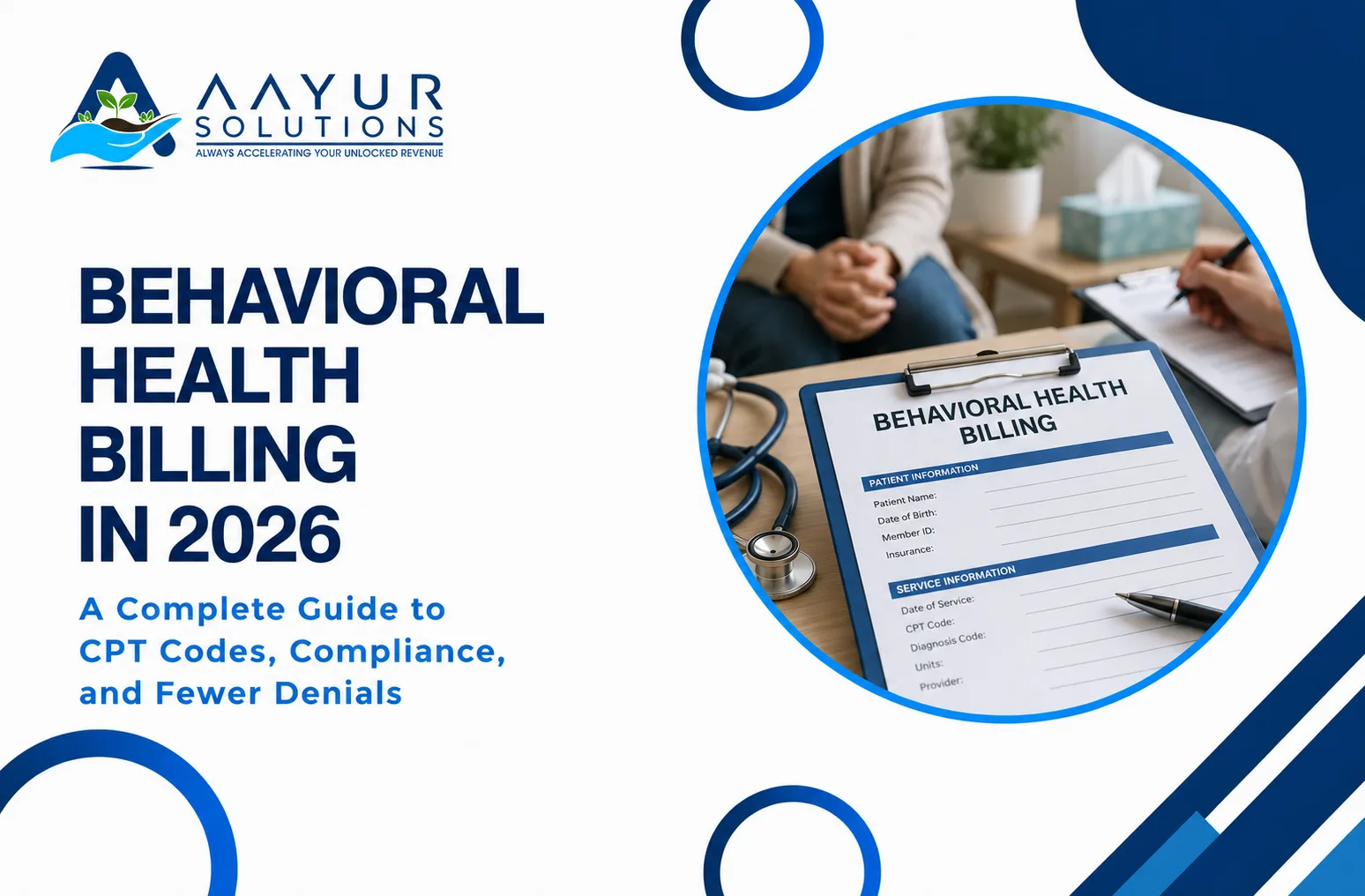 Behavioral health billing services — CPT coding, prior auth, and AR recovery for mental health and substance abuse practices