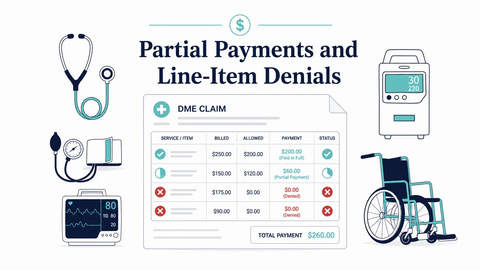 Denial categories and resolution overview for medical billing